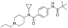 N-CYCLOPROPYL-4-(2,2-DIMETHYLPROPANAMIDO)-N-(1-PROPYLPIPERIDIN-4-YL)BENZAMIDE Struktur