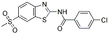 (4-CHLOROPHENYL)-N-(6-(METHYLSULFONYL)BENZOTHIAZOL-2-YL)FORMAMIDE Struktur