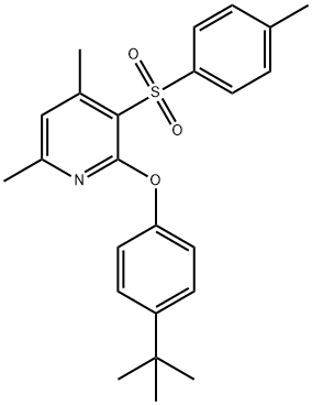 2-[4-(TERT-BUTYL)PHENOXY]-4,6-DIMETHYL-3-PYRIDINYL 4-METHYLPHENYL SULFONE Struktur