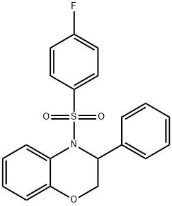 4-[(4-FLUOROPHENYL)SULFONYL]-3-PHENYL-3,4-DIHYDRO-2H-1,4-BENZOXAZINE Struktur