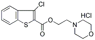 2-MORPHOLIN-4-YLETHYL 3-CHLORO-1-BENZOTHIOPHENE-2-CARBOXYLATE HYDROCHLORIDE Struktur