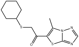 2-(CYCLOHEXYLSULFANYL)-1-(6-METHYL[1,3]THIAZOLO[3,2-B][1,2,4]TRIAZOL-5-YL)-1-ETHANONE Struktur