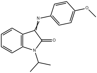 1-ISOPROPYL-3-[(4-METHOXYPHENYL)IMINO]-1,3-DIHYDRO-2H-INDOL-2-ONE Structure