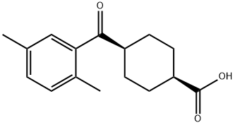 CIS-4-(2,5-DIMETHYLBENZOYL)CYCLOHEXANE-1-CARBOXYLIC ACID Struktur