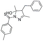 4-BENZYL-3,5-DIMETHYL-1-[(4-METHYLPHENYL)CARBONOTHIOYL]-4,5-DIHYDRO-1H-PYRAZOL-5-OL Struktur