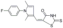 (5E)-5-{[1-(4-FLUOROPHENYL)-2,5-DIMETHYL-1H-PYRROL-3-YL]METHYLENE}-2-THIOXO-1,3-THIAZOLIDIN-4-ONE Struktur