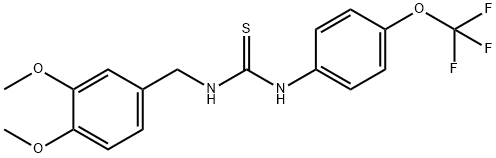 1-(((3,4-DIMETHOXYPHENYL)METHYL)AMINO)-3-(4-(TRIFLUOROMETHOXY)PHENYL)THIOUREA Struktur