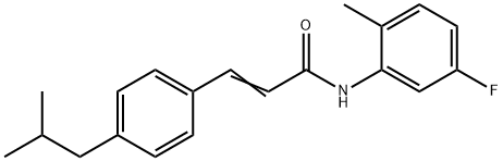 N-(5-FLUORO-2-METHYLPHENYL)-3-(4-ISOBUTYLPHENYL)ACRYLAMIDE Struktur