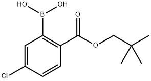 (5-CHLORO-2-[(2,2-DIMETHYLPROPOXY)CARBONYL]PHENYL)BORONIC ACID Struktur