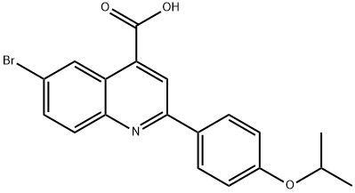 6-BROMO-2-(4-ISOPROPOXY-PHENYL)-QUINOLINE-4-CARBOXYLIC ACID Struktur