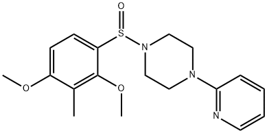 1-[(2,4-DIMETHOXY-3-METHYLPHENYL)SULFINYL]-4-(2-PYRIDINYL)PIPERAZINE Struktur