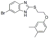 6-BROMO-2-([2-(3,4-DIMETHYLPHENOXY)ETHYL]THIO)-1H-BENZIMIDAZOLE Struktur