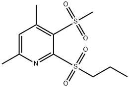 4,6-DIMETHYL-3-(METHYLSULFONYL)-2-(PROPYLSULFONYL)PYRIDINE Struktur