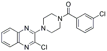 (3-CHLOROPHENYL)[4-(3-CHLOROQUINOXALIN-2-YL)PIPERAZINO]METHANONE Struktur