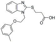 3-((1-[2-(3-METHYLPHENOXY)ETHYL]-1H-BENZIMIDAZOL-2-YL)THIO)PROPANOIC ACID Struktur