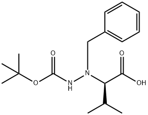 (R)-(-)-N(ALPHA)-BENZYL-N(BETA)-BOC-(D)-HYDRAZINOVALINE Struktur