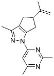 1-(2,6-DIMETHYLPYRIMIDIN-4-YL)-5-ISOPROPENYL-3-METHYL-1,4,5,6-TETRAHYDROCYCLOPENTA[C]PYRAZOLE Struktur