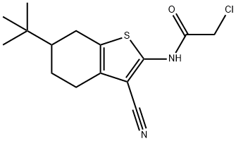 N-(6-TERT-BUTYL-3-CYANO-4,5,6,7-TETRAHYDRO-1-BENZOTHIEN-2-YL)-2-CHLOROACETAMIDE Struktur