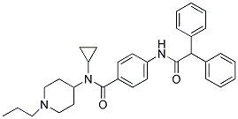 N-[4-CYCLOPROPYL(1-PROPYLPIPERIDIN-4-YL)BENZAMIDO]-A-PHENYLBENZENEACETAMIDE Struktur