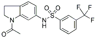 N-(1-ACETYL-2,3-DIHYDRO-(1H)-INDOL-6-YL)-3-(TRIFLUOROMETHYL)BENZENESULPHONAMIDE Struktur