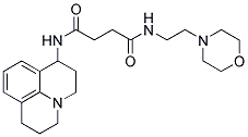 N-(2-MORPHOLINOETHYL)-4-OXO-4-[(2,3,6,7-TETRAHYDRO-(1H,5H)-BENZO[IJ]QUINOLIZIN-3-YL)AMINO]BUTANAMIDE Struktur