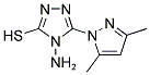 4-AMINO-5-(3,5-DIMETHYL-1H-PYRAZOL-1-YL)-4H-1,2,4-TRIAZOLE-3-THIOL Struktur