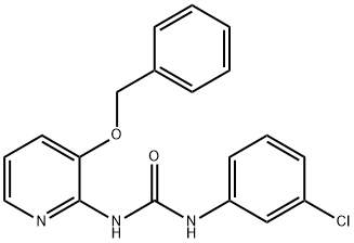 1-(3-CHLOROPHENYL)-3-(3-(PHENYLMETHOXY)(2-PYRIDYL))UREA Struktur