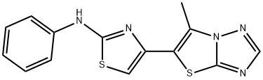 4-(6-METHYL[1,3]THIAZOLO[3,2-B][1,2,4]TRIAZOL-5-YL)-N-PHENYL-1,3-THIAZOL-2-AMINE Struktur