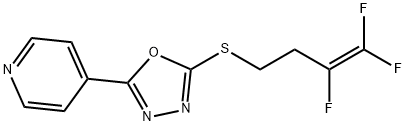 4-(5-[(3,4,4-TRIFLUORO-3-BUTENYL)SULFANYL]-1,3,4-OXADIAZOL-2-YL)PYRIDINE Struktur