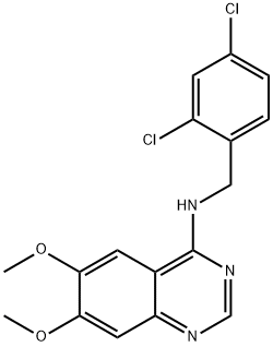 N-(2,4-DICHLOROBENZYL)-6,7-DIMETHOXY-4-QUINAZOLINAMINE Struktur