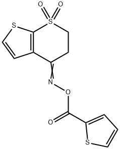 4-([(2-THIENYLCARBONYL)OXY]IMINO)-3,4-DIHYDRO-1LAMBDA6-THIENO[2,3-B]THIOPYRAN-1,1(2H)-DIONE Struktur