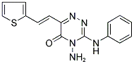 4-AMINO-3-ANILINO-6-[2-(2-THIENYL)VINYL]-1,2,4-TRIAZIN-5(4H)-ONE Struktur