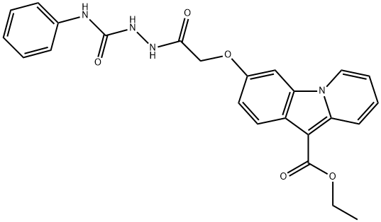 ETHYL 3-(2-[2-(ANILINOCARBONYL)HYDRAZINO]-2-OXOETHOXY)PYRIDO[1,2-A]INDOLE-10-CARBOXYLATE Struktur