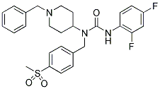 N-(1-BENZYLPIPERIDIN-4-YL)-N'-(2,4-DIFLUOROPHENYL)-N-[4-(METHYLSULPHONYL)BENZYL]UREA Struktur