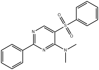 N,N-DIMETHYL-2-PHENYL-5-(PHENYLSULFONYL)-4-PYRIMIDINAMINE Struktur