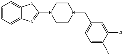 2-[4-(3,4-DICHLOROBENZYL)PIPERAZINO]-1,3-BENZOTHIAZOLE Struktur