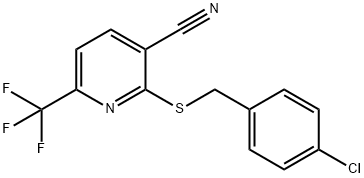 2-[(4-CHLOROBENZYL)SULFANYL]-6-(TRIFLUOROMETHYL)NICOTINONITRILE Struktur