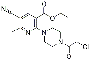 ETHYL 2-[4-(2-CHLOROACETYL)PIPERAZINO]-5-CYANO-6-METHYLNICOTINATE Struktur