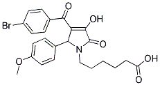 6-(3-(4-BROMOBENZOYL)-4-HYDROXY-2-(4-METHOXYPHENYL)-5-OXO-2H-PYRROL-1(5H)-YL)HEXANOIC ACID Struktur