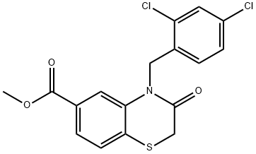 METHYL 4-(2,4-DICHLOROBENZYL)-3-OXO-3,4-DIHYDRO-2H-1,4-BENZOTHIAZINE-6-CARBOXYLATE Struktur