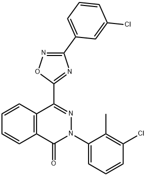 2-(3-CHLORO-2-METHYLPHENYL)-4-[3-(3-CHLOROPHENYL)-1,2,4-OXADIAZOL-5-YL]-1(2H)-PHTHALAZINONE Struktur