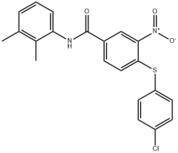 4-[(4-CHLOROPHENYL)SULFANYL]-N-(2,3-DIMETHYLPHENYL)-3-NITROBENZENECARBOXAMIDE Struktur