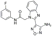 2-[2-(4-AMINO-1,2,5-OXADIAZOL-3-YL)-1H-BENZIMIDAZOL-1-YL]-N-(3-FLUOROPHENYL)ACETAMIDE Struktur