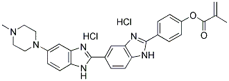 2'-(4-METHACRYLOXYPHENYL)-5-(4-METHYL-1-PIPER-AZINYL)-2,5'-BIBENZIMIDAZOLYL TRIHYDROCHLORIDE Struktur