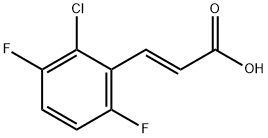 2-CHLORO-3,6-DIFLUOROCINNAMIC ACID Struktur