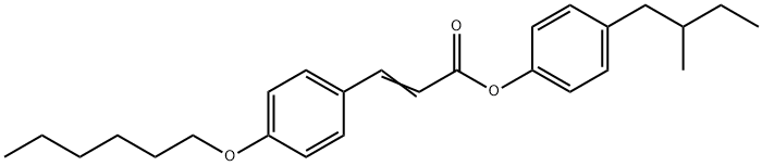 4-(2-METHYLBUTYL)PHENYL (E)-3-[4-(HEXYLOXY)PHENYL]-2-PROPENOATE Struktur