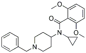 N-(1-BENZYLPIPERIDIN-4-YL)-N-CYCLOPROPYL-2,6-DIMETHOXYBENZAMIDE Struktur