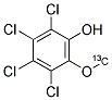 TETRACHLOROGUAJACOL (O-13CH3) Struktur