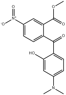 4-DIMETHYLAMINO-2-HYDROXY-2'-METHOXYCARBONYL-4'-NITROBENZOPHENONE Struktur