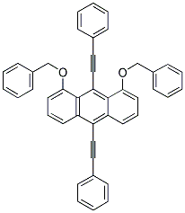 1,8-BIS(BENZYLOXY)-9,10-BIS(PHENYLETHYNYL)ANTHRACENE Struktur